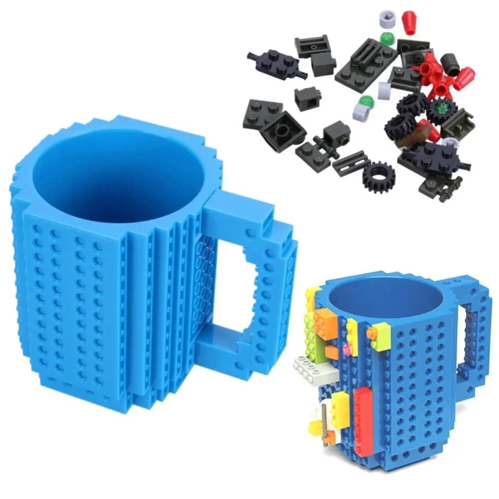 2 PIECE Creative Build-On Brick Mug Coffee Cup